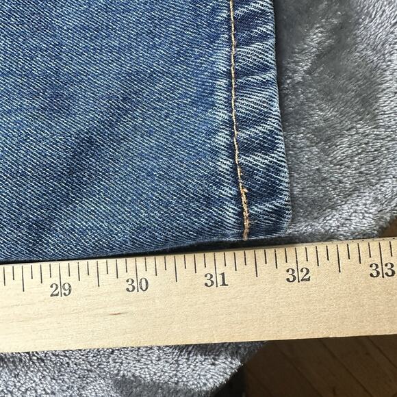 Levis 550 Jeans‎ Mens 30x32 Blue Dark Wash Relaxed Fit Cowboy Biker Worker Denim - Picture 13 of 14